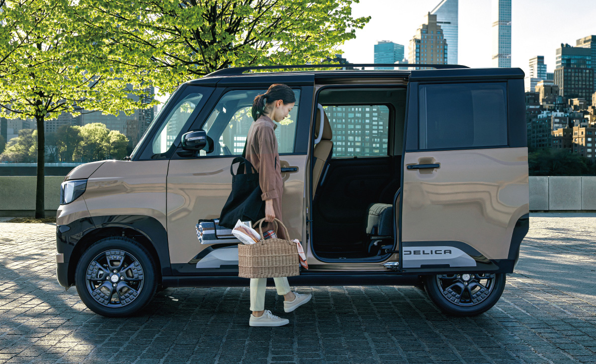 荷物を持って乗車